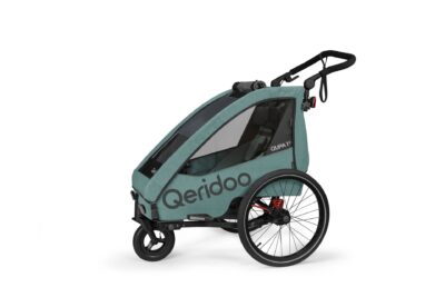 Kinderfahrradanhänger Qeridoo QUPA 2 Plus Zweisitzer – Mineral Blue