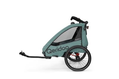 Kinderfahrradanhänger Qeridoo QUPA 2 Plus Zweisitzer – Mineral Blue – Bild 6