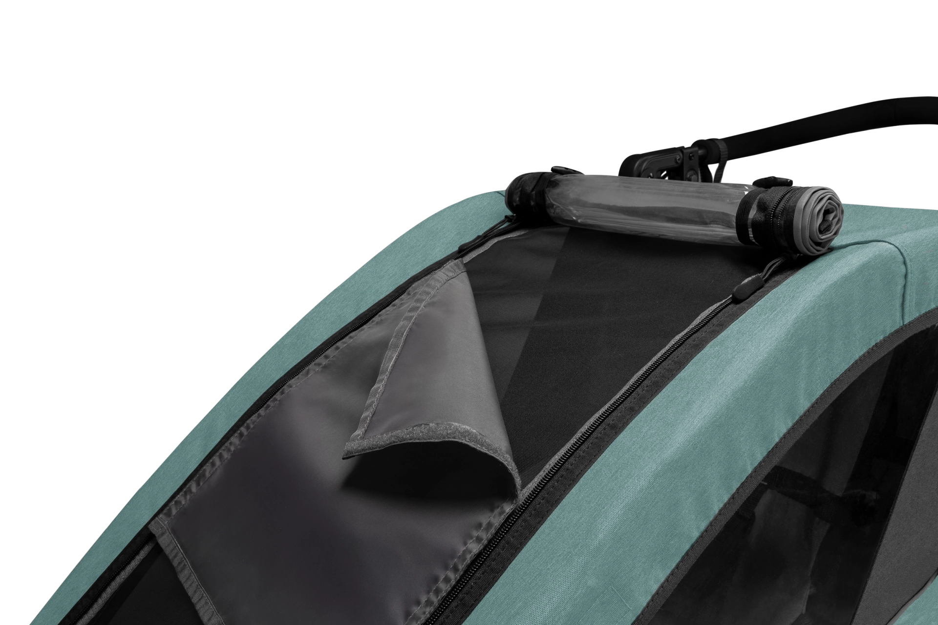 Kinderfahrradanhänger Qeridoo QUPA 1 Plus Einsitzer – Mineral Blue – Bild 8