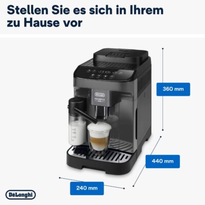 Kaffeevollautomat De’Longhi ECAM292.52.GB Magnifica Evo Grau und schwarz – Bild 7