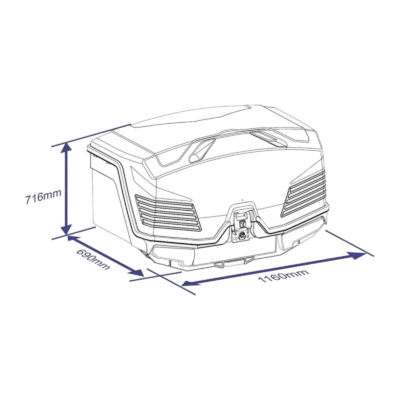 TowBox Heckbox V5 schwarz matt – Bild 9