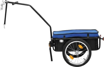 Fahrrad Lastenanhänger DELUKE® SHARK blau | bis 50 kg | inkl. Reflektoren | Fahrradanhänger Transportanhänger Handwagen Fahrradzubehör – Bild 9