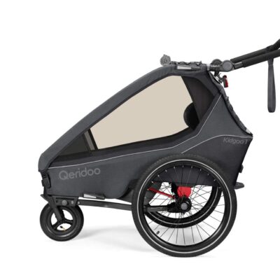 Kinderfahrradanhänger Qeridoo Kidgoo1 Einsitzer – Steel Grey 2023