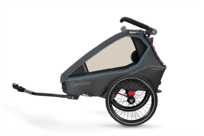 Kinderfahrradanhänger Qeridoo Kidgoo2 Zweisitzer – Ivy Green 2023 – Bild 2