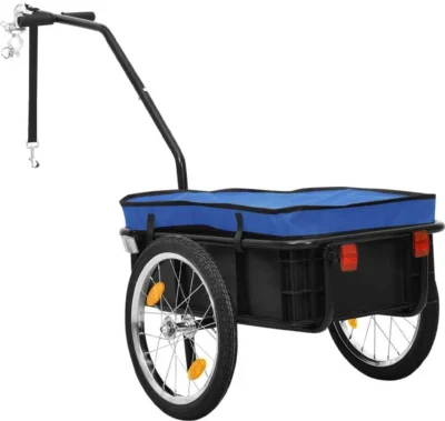 Fahrrad Lastenanhänger DELUKE® SHARK blau | bis 50 kg | inkl. Reflektoren | Fahrradanhänger Transportanhänger Handwagen Fahrradzubehör – Bild 10