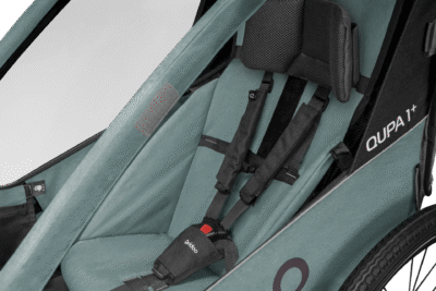 Kinderfahrradanhänger Qeridoo QUPA 2 Plus Zweisitzer – Mineral Blue – Bild 8